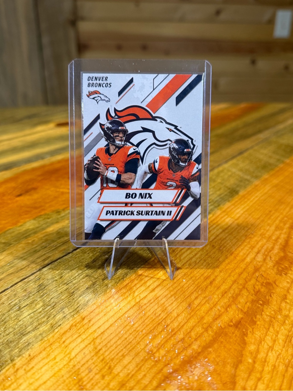Bo Nix / Patrick Surtain Denver Broncos Custom Football Trading Card